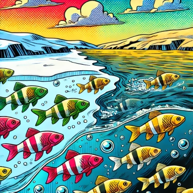 Explica por qué algunas especies de peces migran hacia aguas más cálidas en invierno.