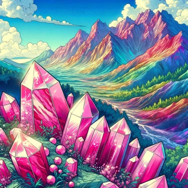 Explica por qué algunas montañas contienen cristales de cuarzo rosa.