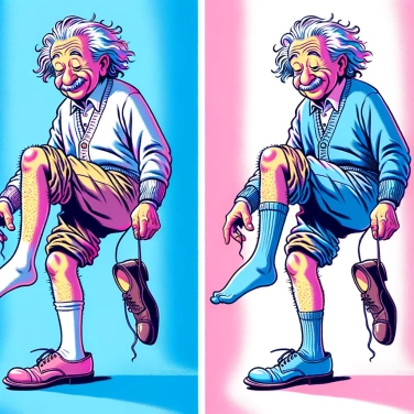 Explica por qué Einstein llevaba zapatos sin calcetines.