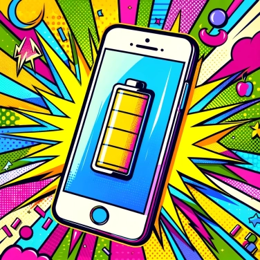 Explica por qué el color del ícono de la batería del iPhone es amarillo.