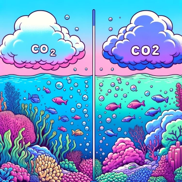 Explica por qué el dióxido de carbono es responsable de la acidificación de los océanos.