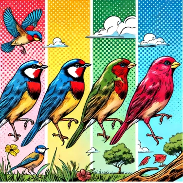 Explica por qué la evolución ha dado ciertos colores específicos a los pájaros machos.