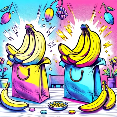 Explica por qué las bananas maduran más rápido en una bolsa de papel que en una mesa.