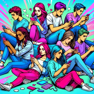 Explica por qué los adolescentes están enganchados a los teléfonos móviles.