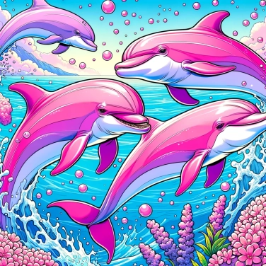 Explica por qué los delfines rosados son rosados.