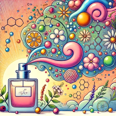 Explica por qué los ingredientes moleculares en los perfumes crean aromas únicos.