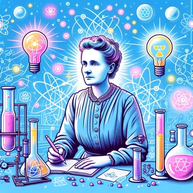 Explica por qué Marie Curie eligió estudiar la radiactividad.