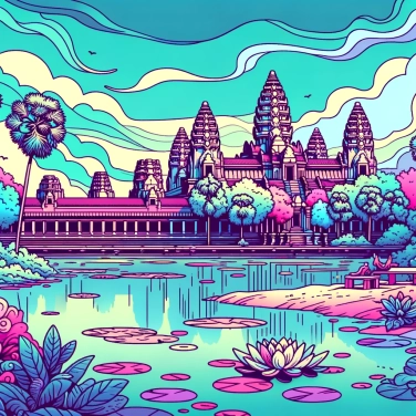 Explica por qué se considera que Angkor Wat es el complejo religioso más grande del mundo.