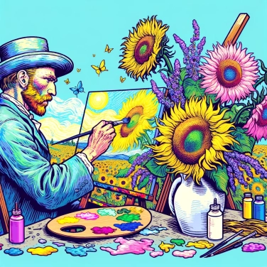 Explica por qué Van Gogh pintaba girasoles.